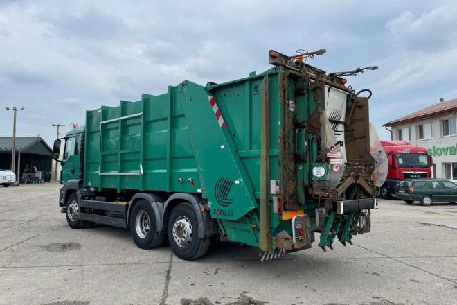 Použitý MAN TGS 26.320 6×2 vozidlo na prepravu komunálneho odpadu EURO 5, automat, na predaj — foto 4