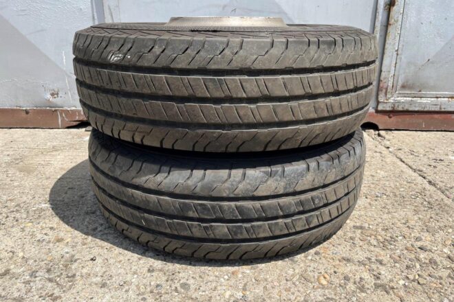 Použitý Continental Conti Van Contact 225/75 R16 C , 2 ks na diskoch, dezén 20%, na predaj — foto 2