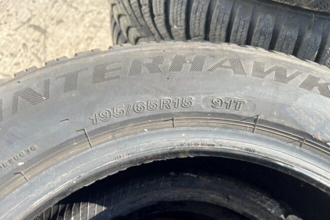 Použitý Firestone Winterhawk 195/65 R15 91T, 4 ks, dezén 90%, E3-0, CENA : 30 EUR/kus, na predaj — foto 3