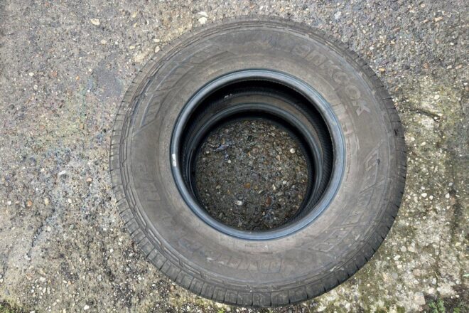 Použitý Hankook DynaPro HP 255/70 R 16 111 H, 2 ks, dezén 30%, CENA : 15 EUR/ kus, na predaj — foto 2