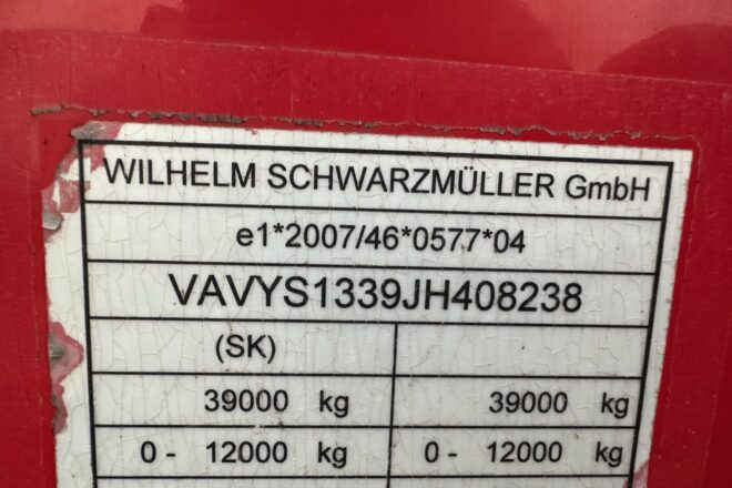 SCHWARZMULLER S1 klanicový náves VIN 238