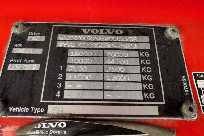 VOLVO FH 500 STANDARD EEV automat VIN 961 – NEW TACHO