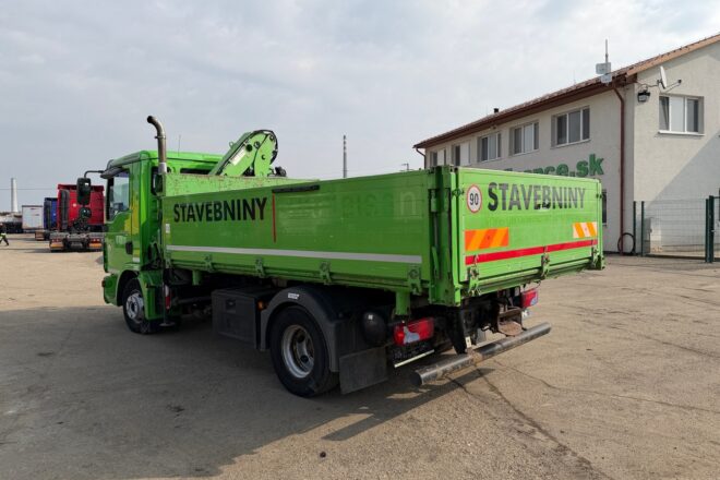 MAN TGL 12.220 threesided kipper with crane E5 530