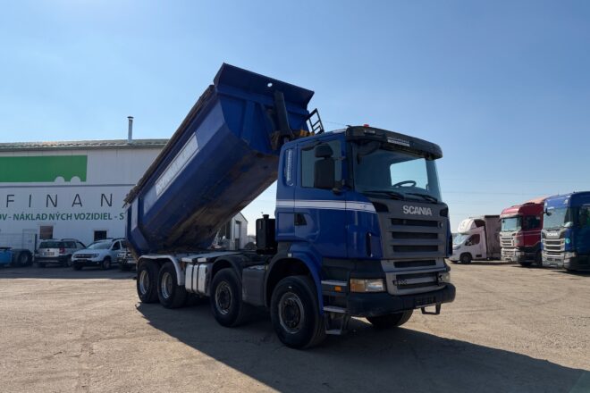 Scania onesided kipper V8 8x4, 20m3, E4, manual vin 141
