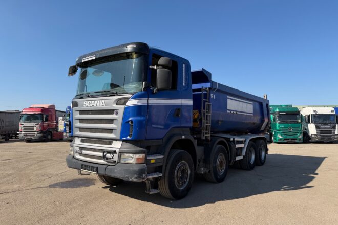 Scania onesided kipper V8 8x4, 20m3, E4, manual vin 141