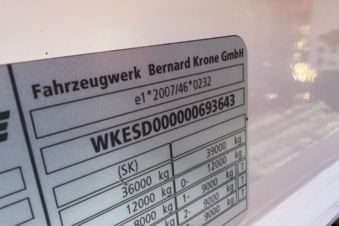KRONE SD LOWDECK trojstrannka VIN 643