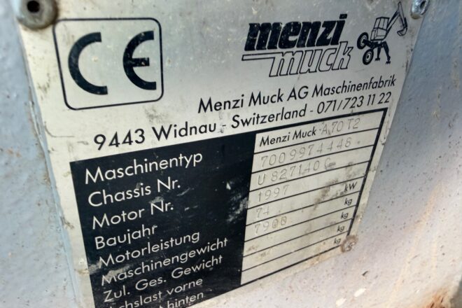 MENZI MUCK A70 T2 kráčajúci báger VIN 448