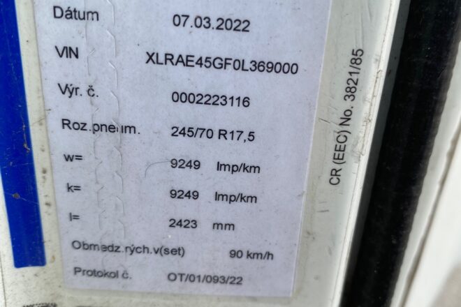 DAF LF45.220 chladiak EEV manual VIN 000