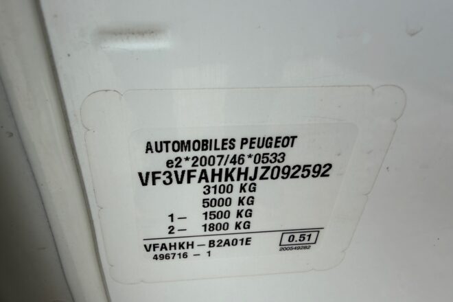 PEUGEOT EXPERT 2.0 HDI L3H1 3 seats manual VIN 592