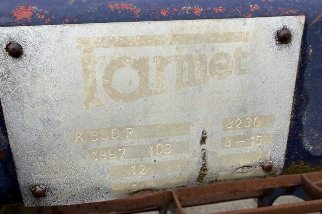 Kompaktor FARMET K600R VIN 3230