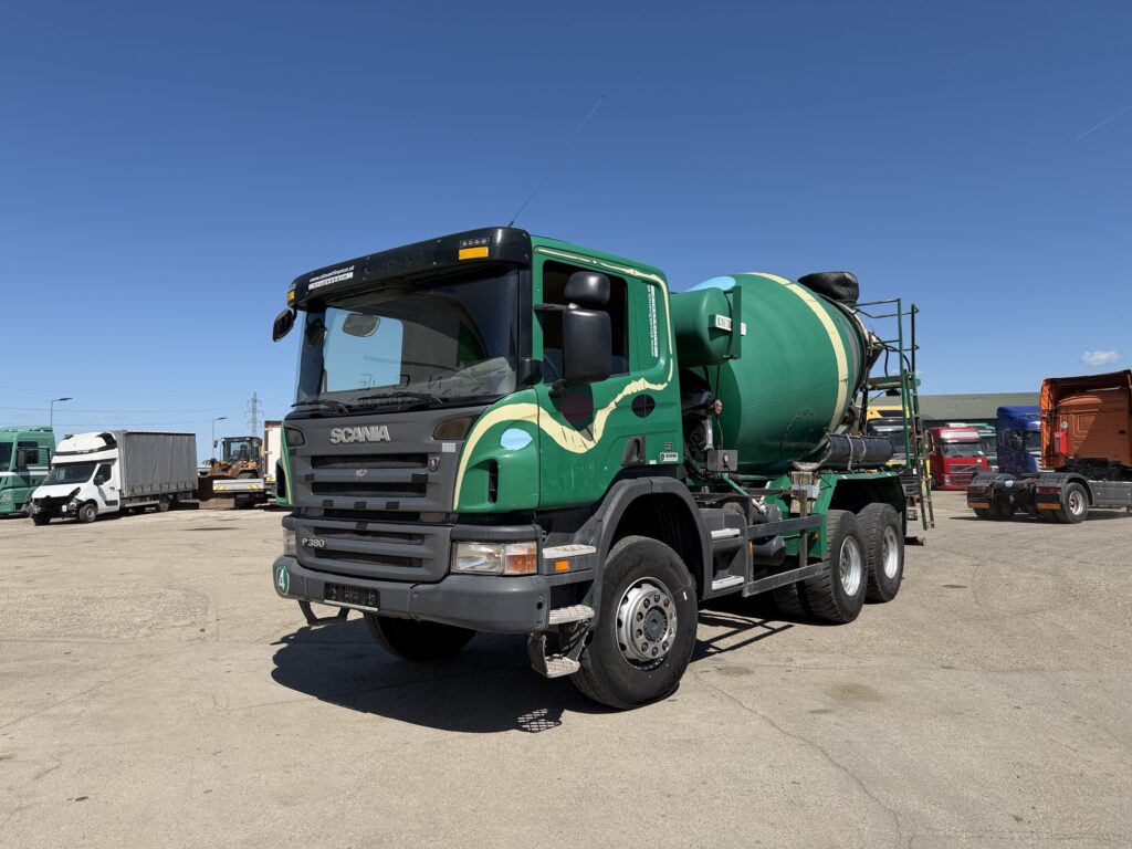 SCANIA P380 domiešavač 6x6 7000l E4 manual VIN 536 + LIEBHERR HTM 704
