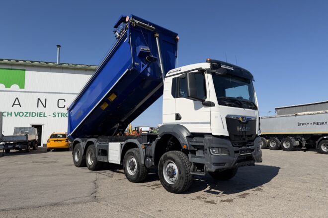 Použitý MAN TGS 41.470 VS MONT 8X6 jednostranný vyklápač automat E6 VIN 983, na predaj
