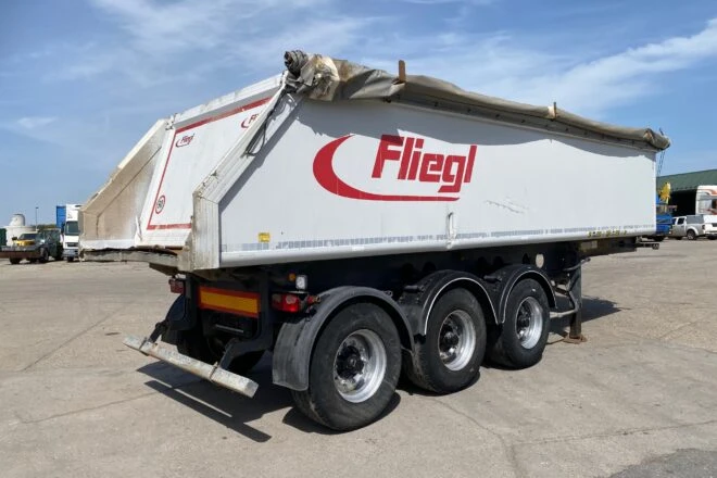 Použitý FLIEGL DHK 350 onesided kipper 25 m3 2012 VIN 289, na predaj