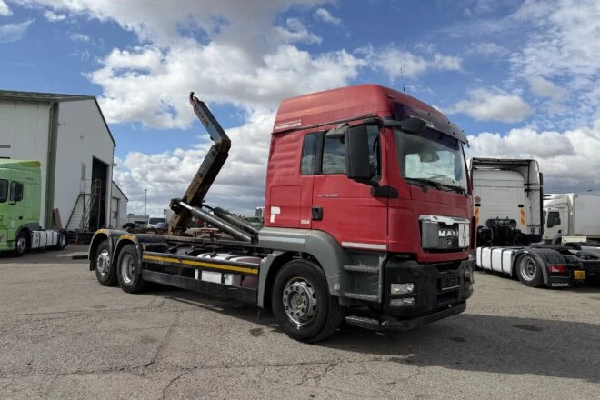Použitý MAN TGS 26.480 6x2 hákový naťahovač kontajnerov E4 manual intarder VIN 064, na predaj — foto 2