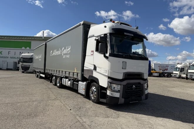 Použitý RENAULT T VIN 249 + KRONE VIN 573 - súprava 120 m3 - NEW TACHO, na predaj
