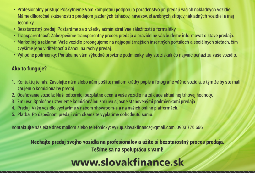 Komisionálny Predaj Jazdených Vozidiel - slovakfinance.sk